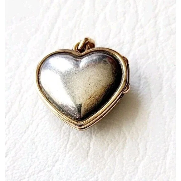 James Avery Sterling Silver 14K YG Photo Heart Locket